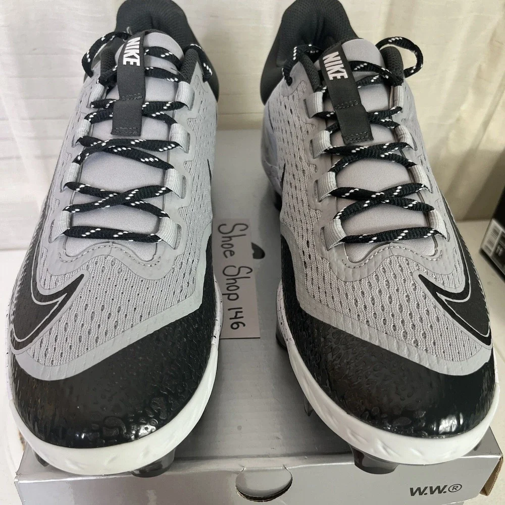 Nike Alpha Huarache Elite 4‎ Low MCS Smoke Grey Size 11.5 Baseball Cleats